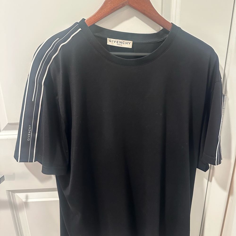 Givenchy Black Tee with White Accents